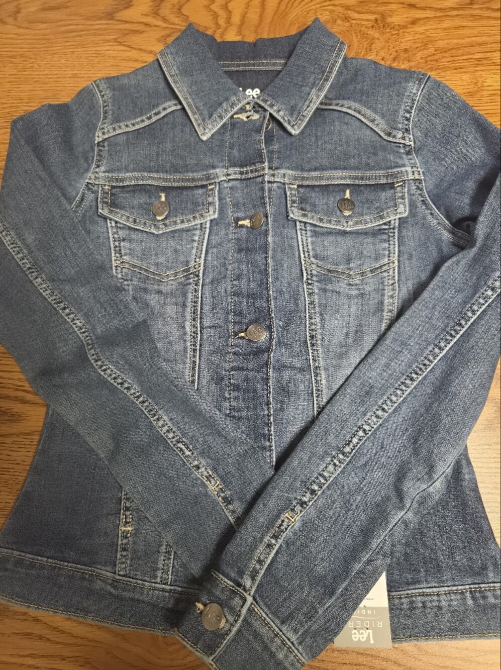NWT Lee Riders Womens Denim Jacket - Classic Blue Indigo Size XS/TP